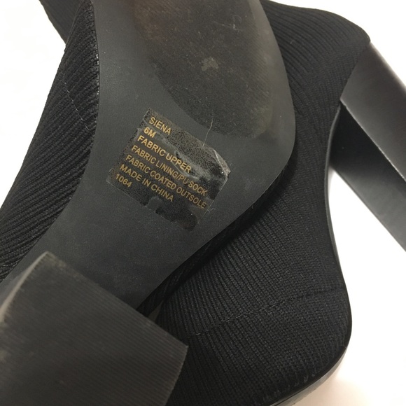 Steve Madden Black Sock Siena Boot Heel - Picture 5 of 7